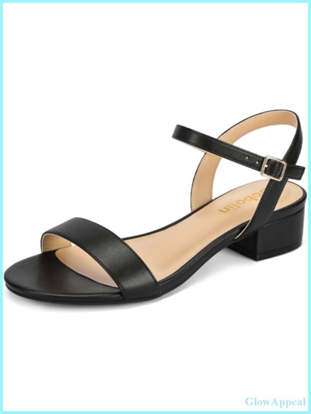 Women Low Block Heel Sandals Open Toe Ankle Strap Dressy Comfortable